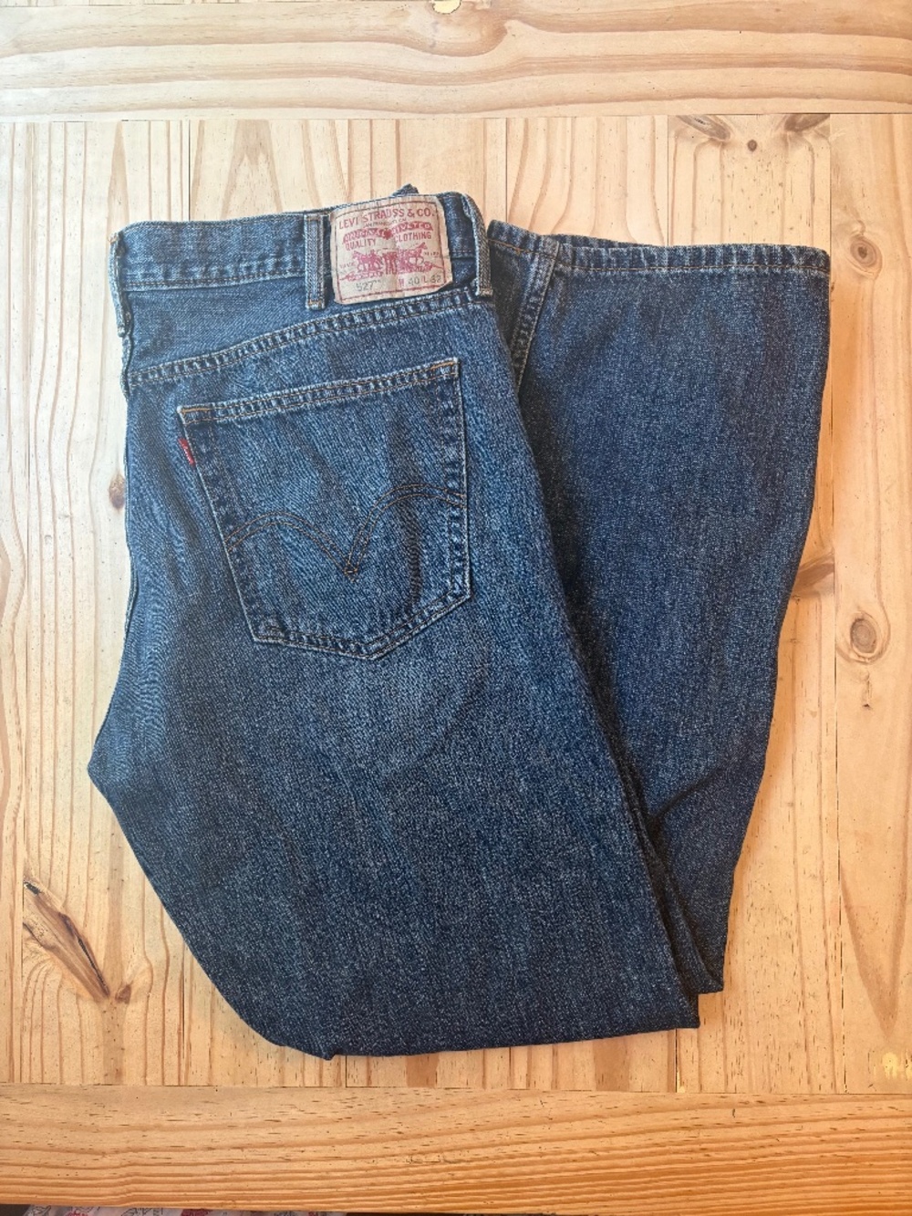 Levi’s 527 Slim Bootcut Jeans Medium Wash Blue Denim 40x30